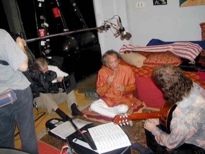  Recording the Ravi Shankar documentary for BBC 
