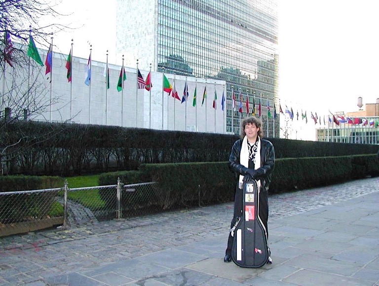 Performing at United Nations HQ in New York City