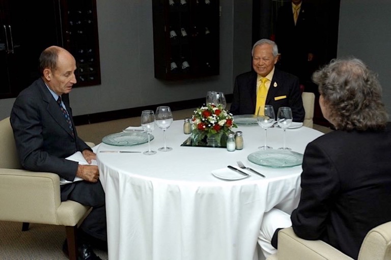 With former Prime Minister, Statesman and President of the Privy Council HE General Prem Tinsulanonda HE German Ambassador Brümmer in Bangkok