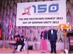 Performing the Royal and National anthems in the presence of HE German Secretary of State Cornelia Pieper.jpg